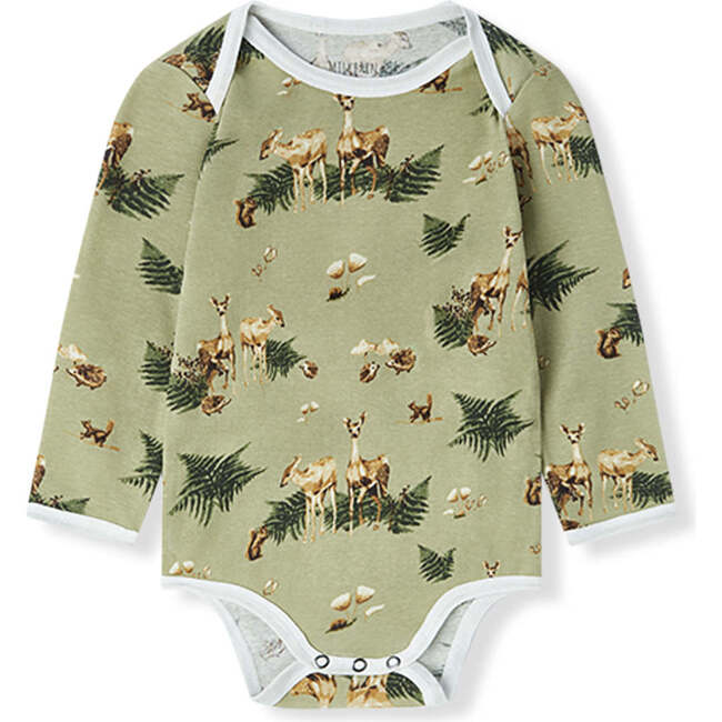 Forest Party Organic Cotton Long Sleeve One Piece