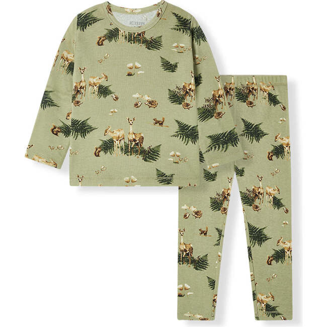 Forest Party Organic Cotton Long Sleeve Two Piece Pajama Set