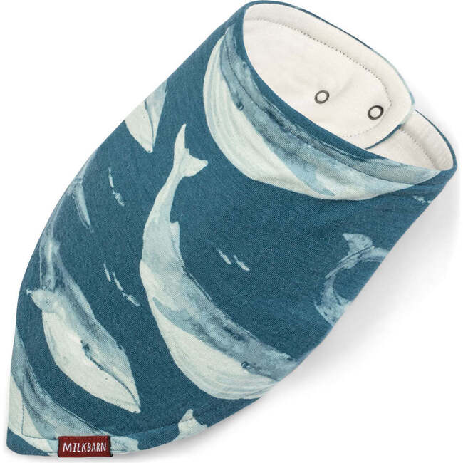 Blue Whale Bamboo Three-Layer Kerchief Bib