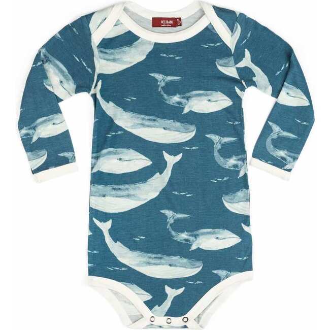 Blue Whale Bamboo Long Sleeve One Piece