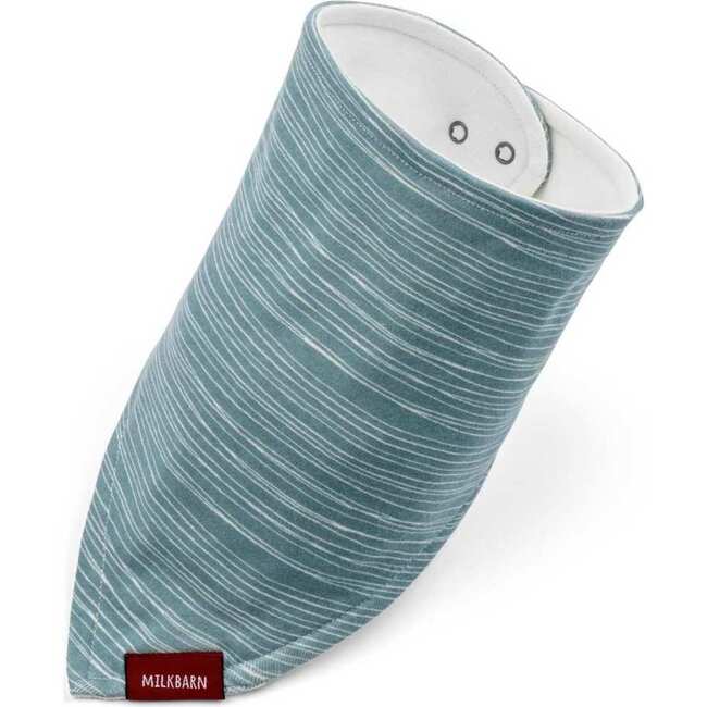 Blue Stripe Organic Cotton Three-Layer Kerchief Bib