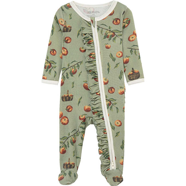 Apple Orchard Organic Cotton Ruffle Footed Romper