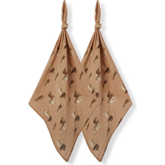 Alpaca Organic Cotton Two-Piece Burp Cloth Set