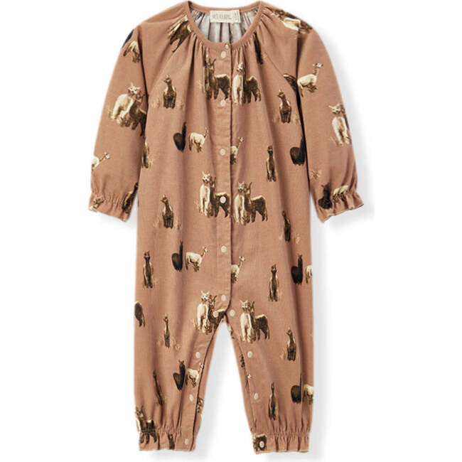 Alpaca Corduroy Ruffle Snap Jumper