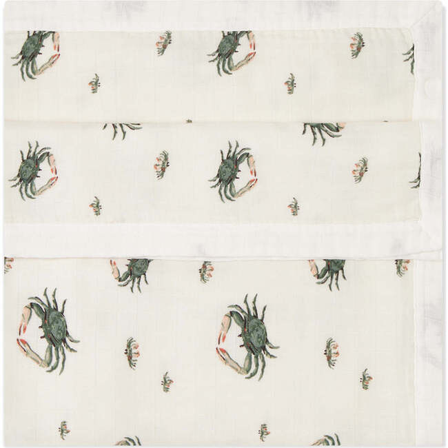Coastal Crab Big Lovey Three-Layer Muslin Blanket