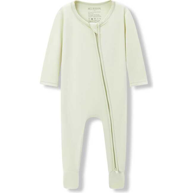 Aloe Luxe Solid Zipper Footed Romper