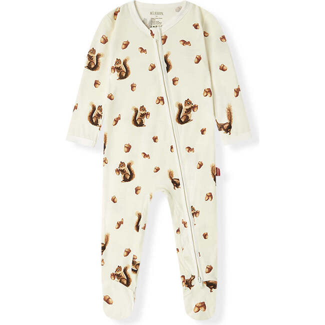 Chipmunk Luxe Stretch Zipper Footed Romper