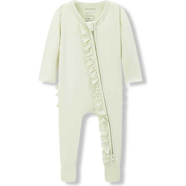 Aloe Luxe Solid Ruffle Footed Romper