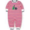 Stripe Knit Longall With Dino & Chistmas Tree - Rompers - 1 - thumbnail