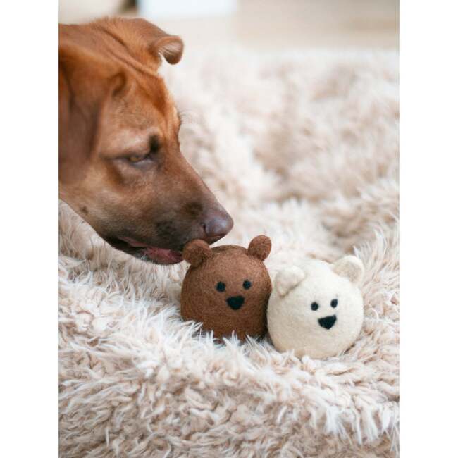WOOL BROWN BEAR - Pet Toys - 5