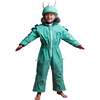 Spike the Dinosaur Ski Suit, Green - Snowsuits - 1 - thumbnail