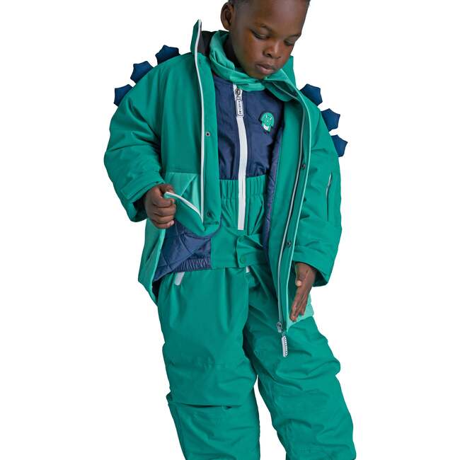 Spike the Dinosaur Ski Pants, Green - Snow Pants - 3