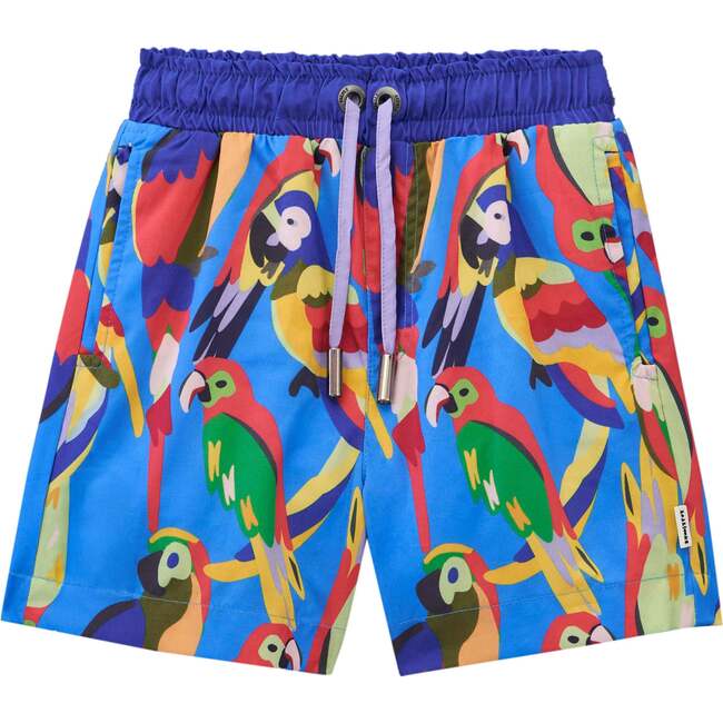 Parrot Swim Trunk, Blue