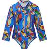 Parrot Swim Suit, Blue - One Pieces - 1 - thumbnail