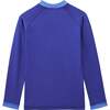 Long Sleeve Rash Guard, Blue - Rash Guards - 2 - thumbnail
