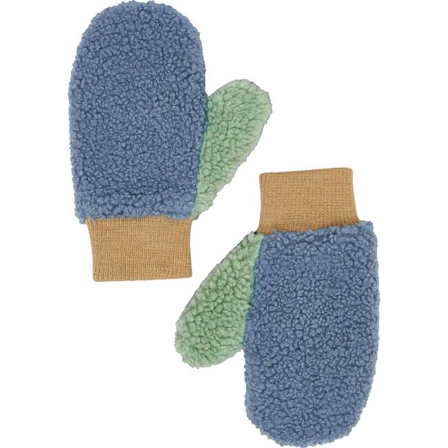 Fleece Mittens, Blue