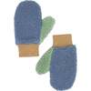 Fleece Mittens, Blue - Gloves - 1 - thumbnail