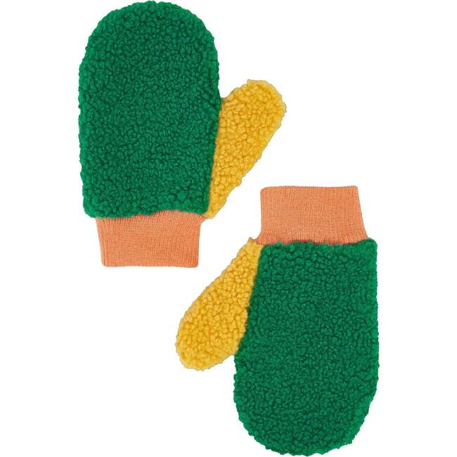 Fleece Mittens, Green