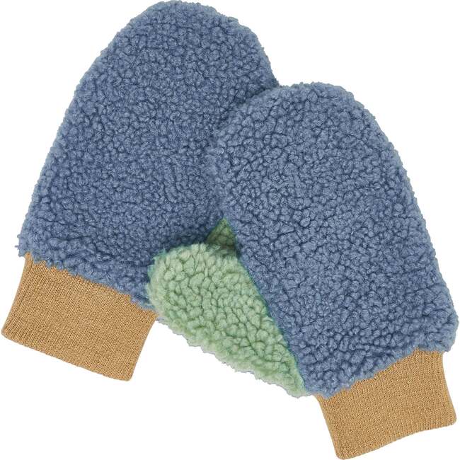 Fleece Mittens, Blue