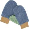 Fleece Mittens, Blue - Gloves - 2 - thumbnail