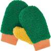 Fleece Mittens, Green - Gloves - 2 - thumbnail