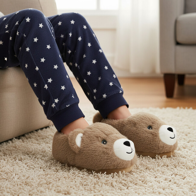 Cuddles Tan Light Up Slipper