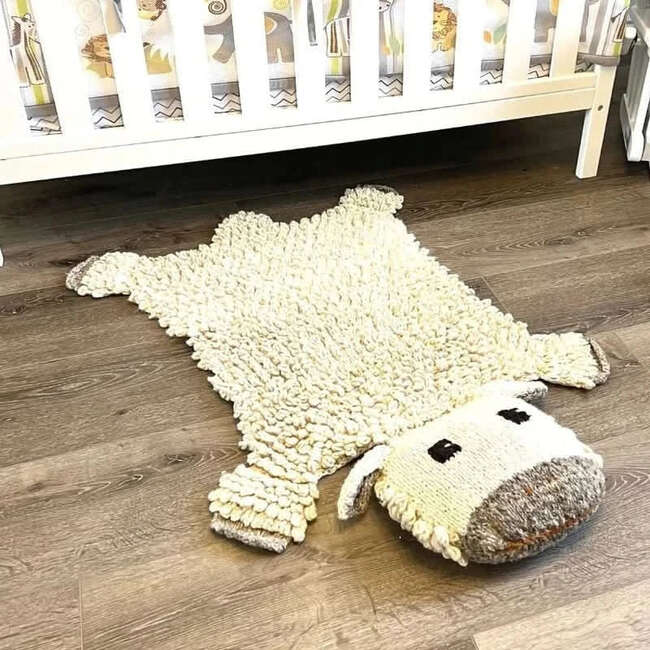Organic Wool Play Mat + Nursery Rug, Sheep