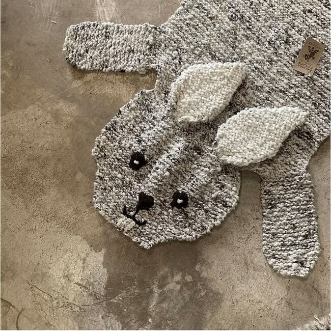 Organic Wool Play Mat + Nursery Rug, Bunny