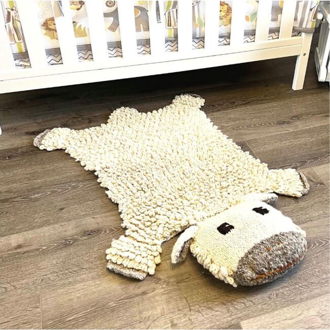 Organic Wool Play Mat + Nursery Rug, Sheep - Playmats - 3