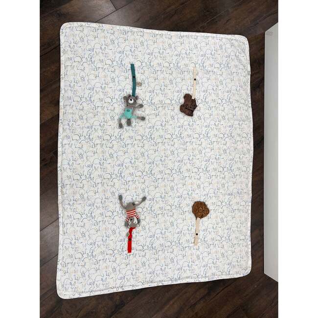 Organic Play Mat, Rectangle, Bunnies