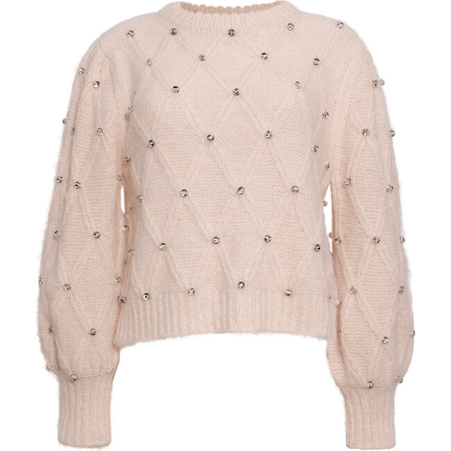 Women's Zaria Sweater, Ivory W/ Beads