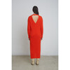 Women's Vera Wide Rib Knit Long Sweater Dress, Tomato - Dresses - 3 - thumbnail