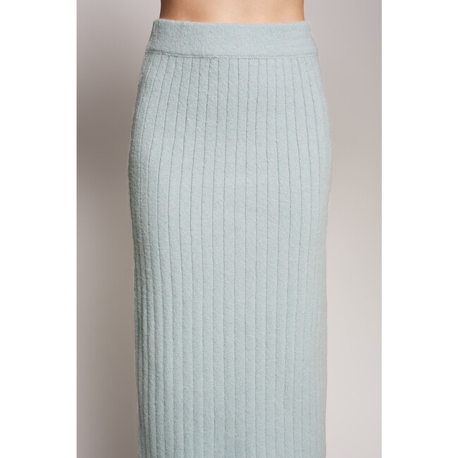 Women's Pia Flat Rib High-Waist Sweater Tube Skirt, Mint - Sweaters - 6