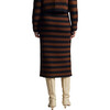 Women's Pia Striped Elastic Waistband Pull-On Tube Skirt, Black & Cocoa - Skirts - 3 - thumbnail