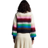 Women's Haley Jersey Crew Neck Blouson Sleeve Crop Sweater, Multicolors - Sweaters - 3 - thumbnail