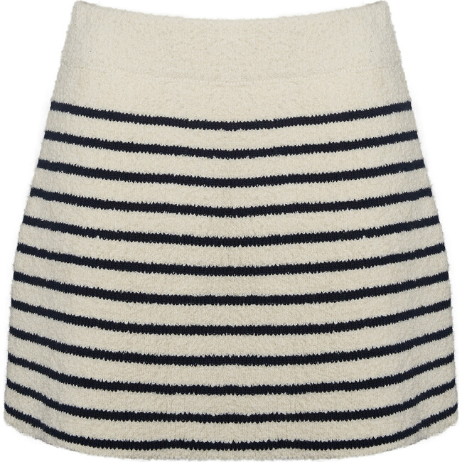Iris Mini Skirt, Ivory/Navy Stripe