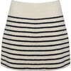 Iris Mini Skirt, Ivory/Navy Stripe - Skirts - 1 - thumbnail