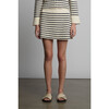 Iris Mini Skirt, Ivory/Navy Stripe - Skirts - 3 - thumbnail