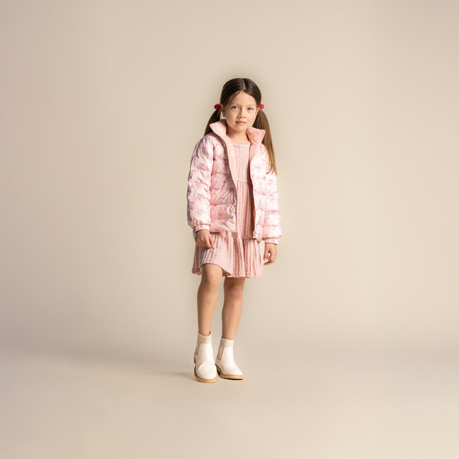 Blake Hooded Reversible Down Jacket, Lovely Bow