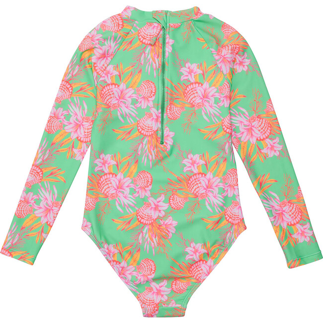 UPF50+ Sustainable Leg Frill Surf Suit, Coastal Shells