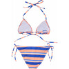 UPF50+ Sustainable Halter Neck Tie Front & Bottom Triangle Bikini, Tropicana Vacay - Two Pieces - 2 - thumbnail
