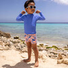 UPF50+ Sustainable Long Sleeve Rashguard & Short Set, Tropicana Vacay - Two Pieces - 3 - thumbnail
