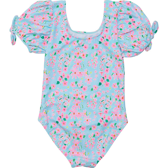 UPF50+ Short Puff Sleeve Surf Suit, Daisy Chain