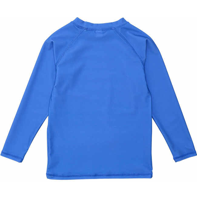 UPF50+ Sustainable Crew Neck Long Raglan Sleeve UPF50+ Rashguard, Azure Blue