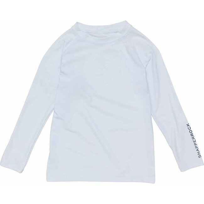 UPF50+ Crew Neck Long Raglan Sleeve Rashguard, White