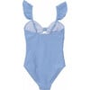 UPF50+ Frill Shoulder Front Knot Swimsuit, Parisian Summer - One Pieces - 2 - thumbnail
