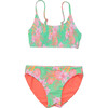 Reversible Sustainable Spaghetti Strap Smocked Top Bikini, Coastal Shells - Two Pieces - 1 - thumbnail