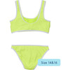 UPF50+ Contrast Piped Sleeveless Crop Bikini, Citron Zest - Two Pieces - 4 - thumbnail