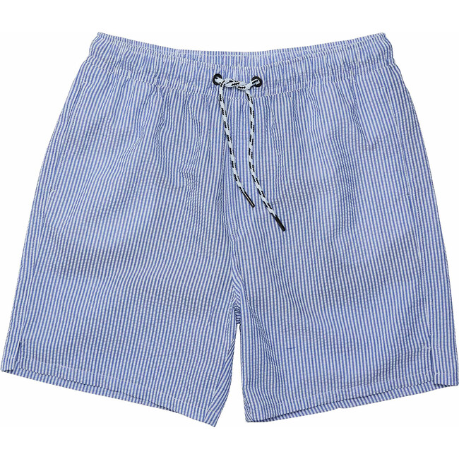 Men's Sustainable Comfort Lined Drawstring Swim Short, Parisian Summer