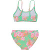 Reversible Sustainable Spaghetti Strap Smocked Top Bikini, Coastal Shells - Two Pieces - 3 - thumbnail